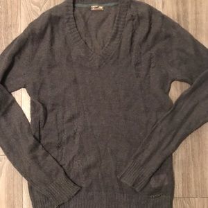 Galliano distressed vneck sweater.